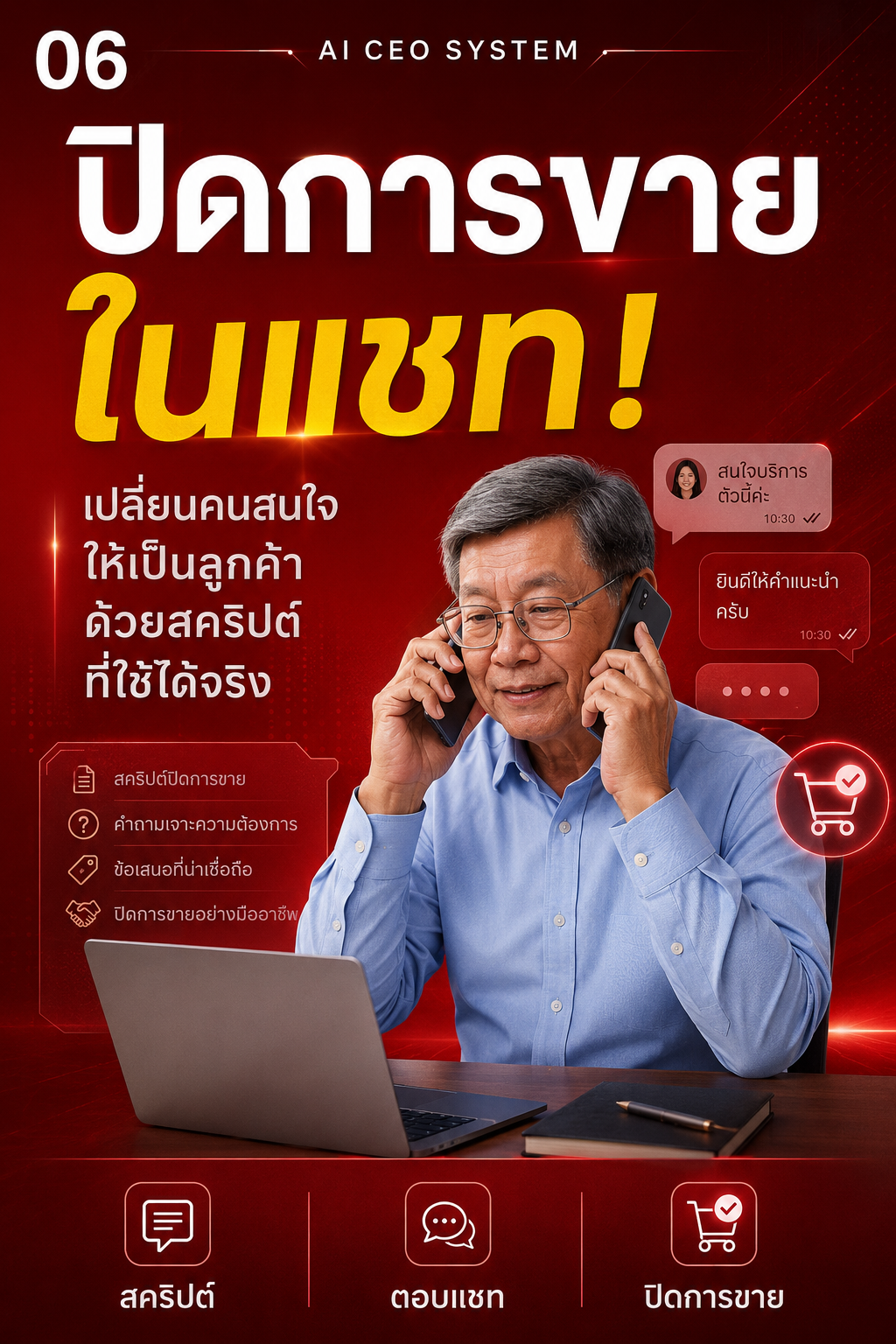 ปก ปิดการขายในแชท!