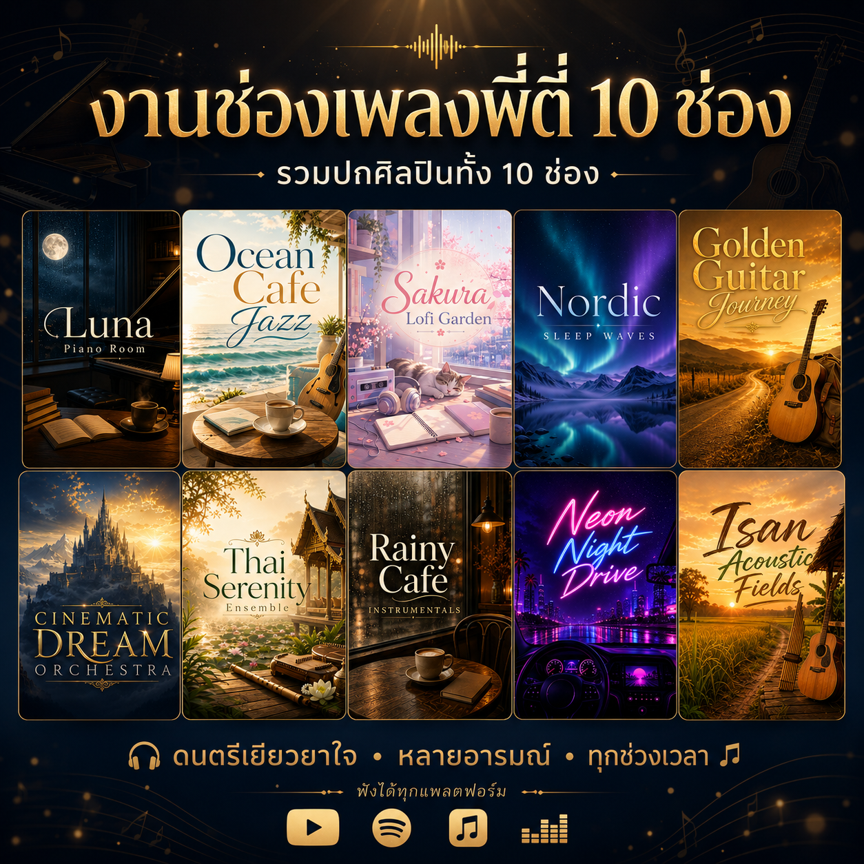 ภาพประกอบ YOUTUBE ศิลปิน 10 ช่อง